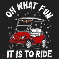 Oh What Fun It Is To Ride Funny Golf Christmas Hat thumb 2