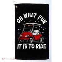 Oh What Fun It Is To Ride Funny Golf Christmas Golf Towel thumb 0