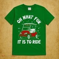 Oh What Fun It Is To Ride Funny Golf Christmas T-Shirt thumb 5