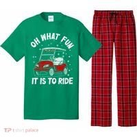 Oh What Fun It Is To Ride Funny Golf Christmas Pajama Set thumb 0