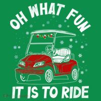 Oh What Fun It Is To Ride Funny Golf Christmas Mousepad thumb 1