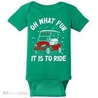 Oh What Fun It Is To Ride Funny Golf Christmas Baby Bodysuit thumb 0