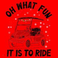 Oh What Fun It Is To Ride Funny Golf Christmas Santa Hat thumb 1