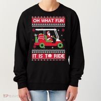 Oh What Fun It Is To Ride Golf Cart Golfer Christmas Sweater Women's Sweatshirt thumb 0