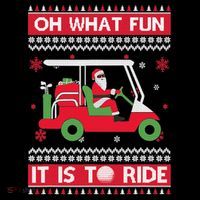 Oh What Fun It Is To Ride Golf Cart Golfer Christmas Sweater Hoodie thumb 7