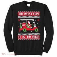 Oh What Fun It Is To Ride Golf Cart Golfer Christmas Sweater Sweatshirt thumb 0