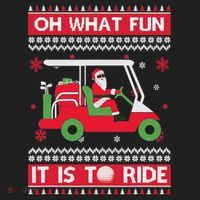Oh What Fun It Is To Ride Golf Cart Golfer Christmas Sweater Tumbler thumb 3
