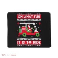Oh What Fun It Is To Ride Golf Cart Golfer Christmas Sweater Mousepad thumb 0