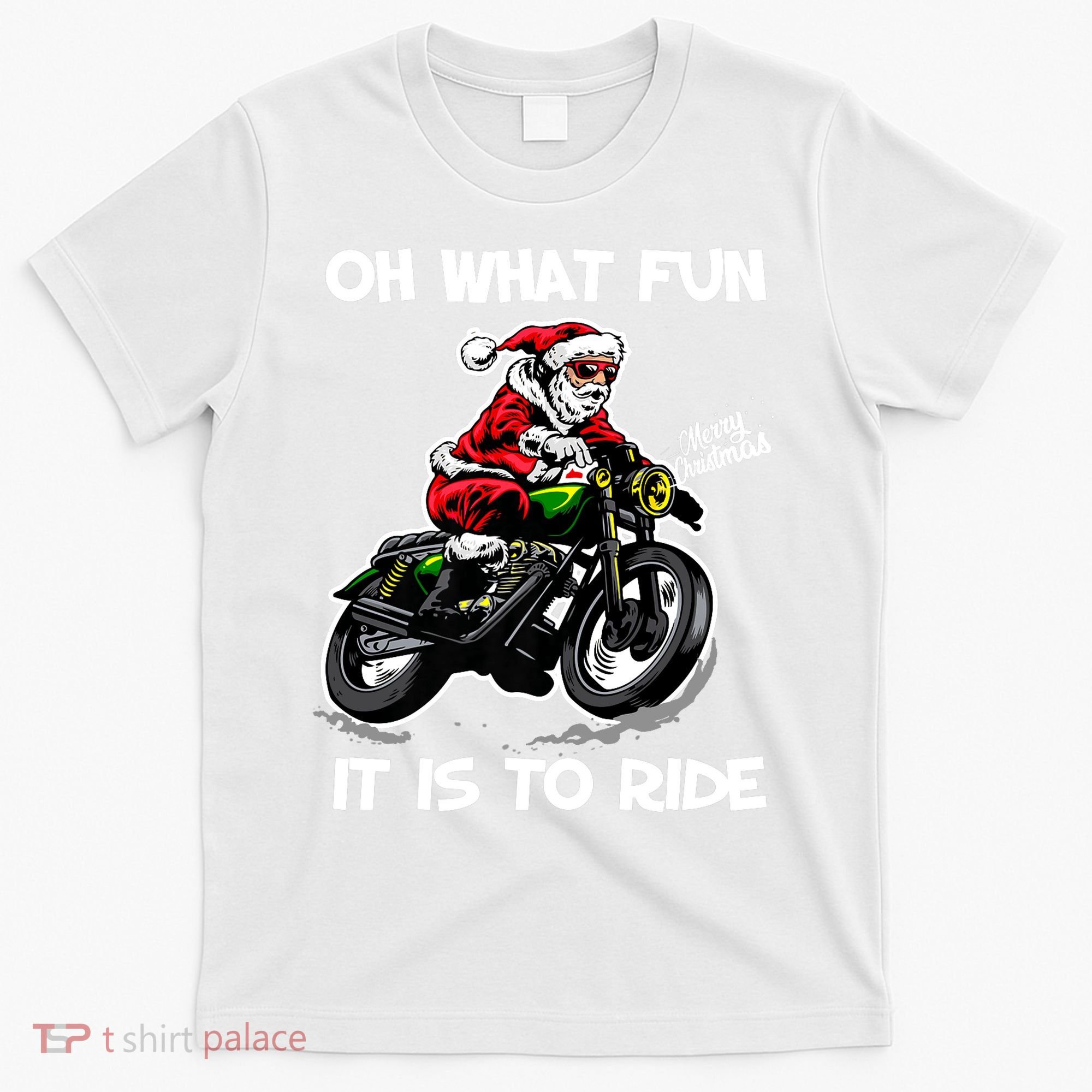 Oh What Fun It Is To Ride Motorcycle Christmas Pajama Gifts Premium T-Shirt