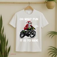 Oh What Fun It Is To Ride Motorcycle Christmas Pajama Gifts Premium T-Shirt thumb 2