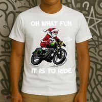 Oh What Fun It Is To Ride Motorcycle Christmas Pajama Gifts Premium T-Shirt thumb 3