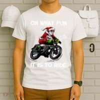 Oh What Fun It Is To Ride Motorcycle Christmas Pajama Gifts Premium T-Shirt thumb 6