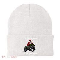 Oh What Fun It Is To Ride Motorcycle Christmas Pajama Gifts Premium Beanie thumb 0