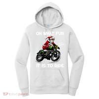 Oh What Fun It Is To Ride Motorcycle Christmas Pajama Gifts Premium Women's Hoodie thumb 0