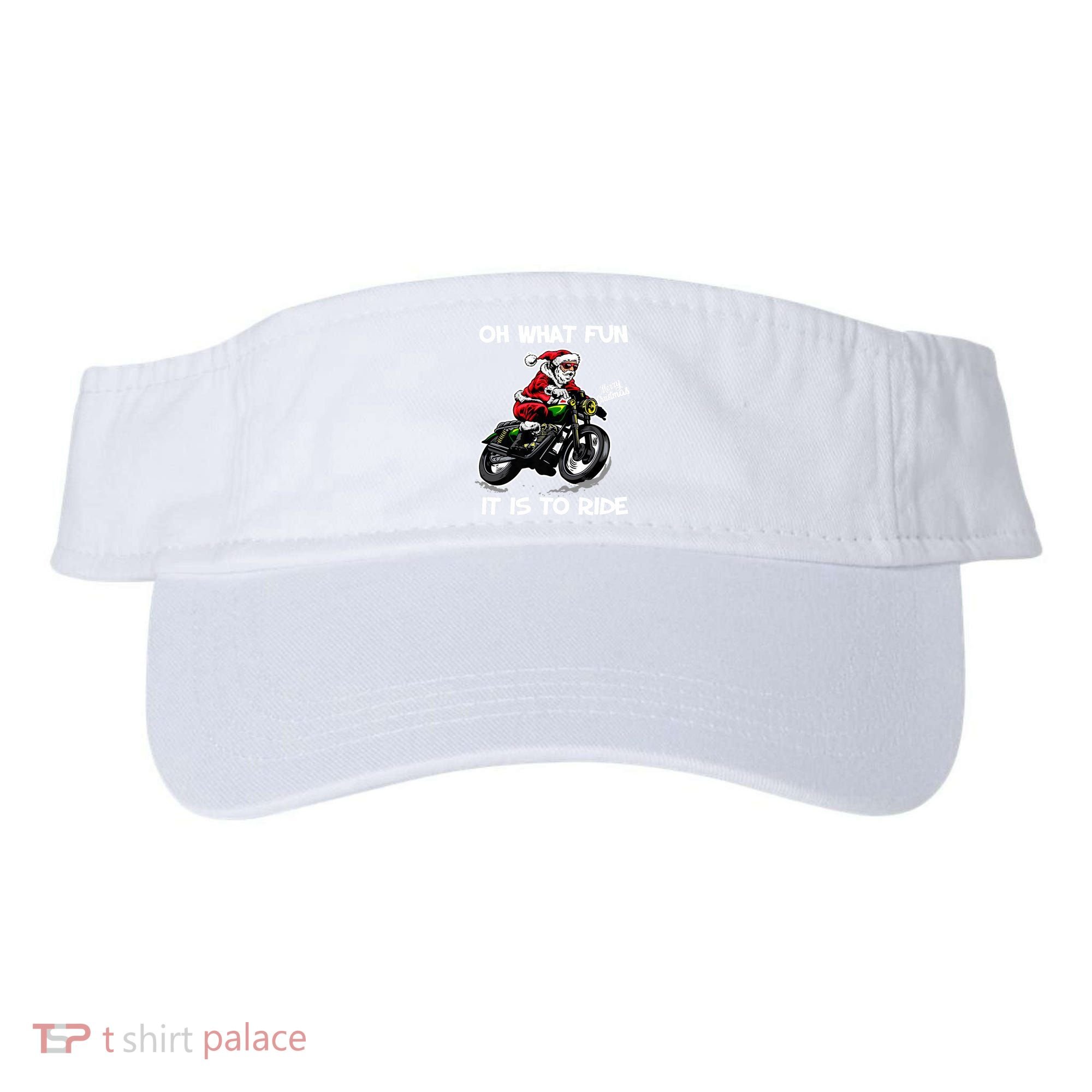 Oh What Fun It Is To Ride Motorcycle Christmas Pajama Gifts Premium Visor
