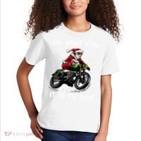 Oh What Fun It Is To Ride Motorcycle Christmas Pajama Gifts Premium Kids T-Shirt thumb 2