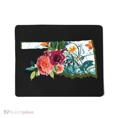 Oklahoma Watercolor Flower Mousepad