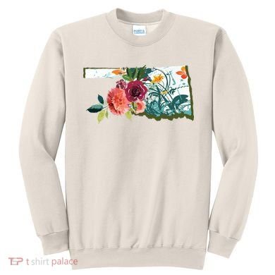 Oklahoma Watercolor Flower Sweatshirt