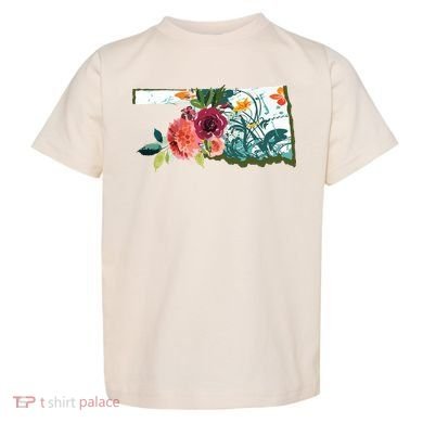 Oklahoma Watercolor Flower Toddler T-Shirt