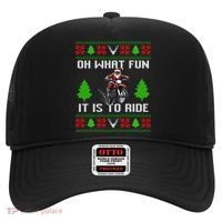Oh What Fun It Is To Ride Motorcycle Santa Ugly Christmas Hat thumb 0