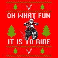 Oh What Fun It Is To Ride Motorcycle Santa Ugly Christmas Santa Hat thumb 1