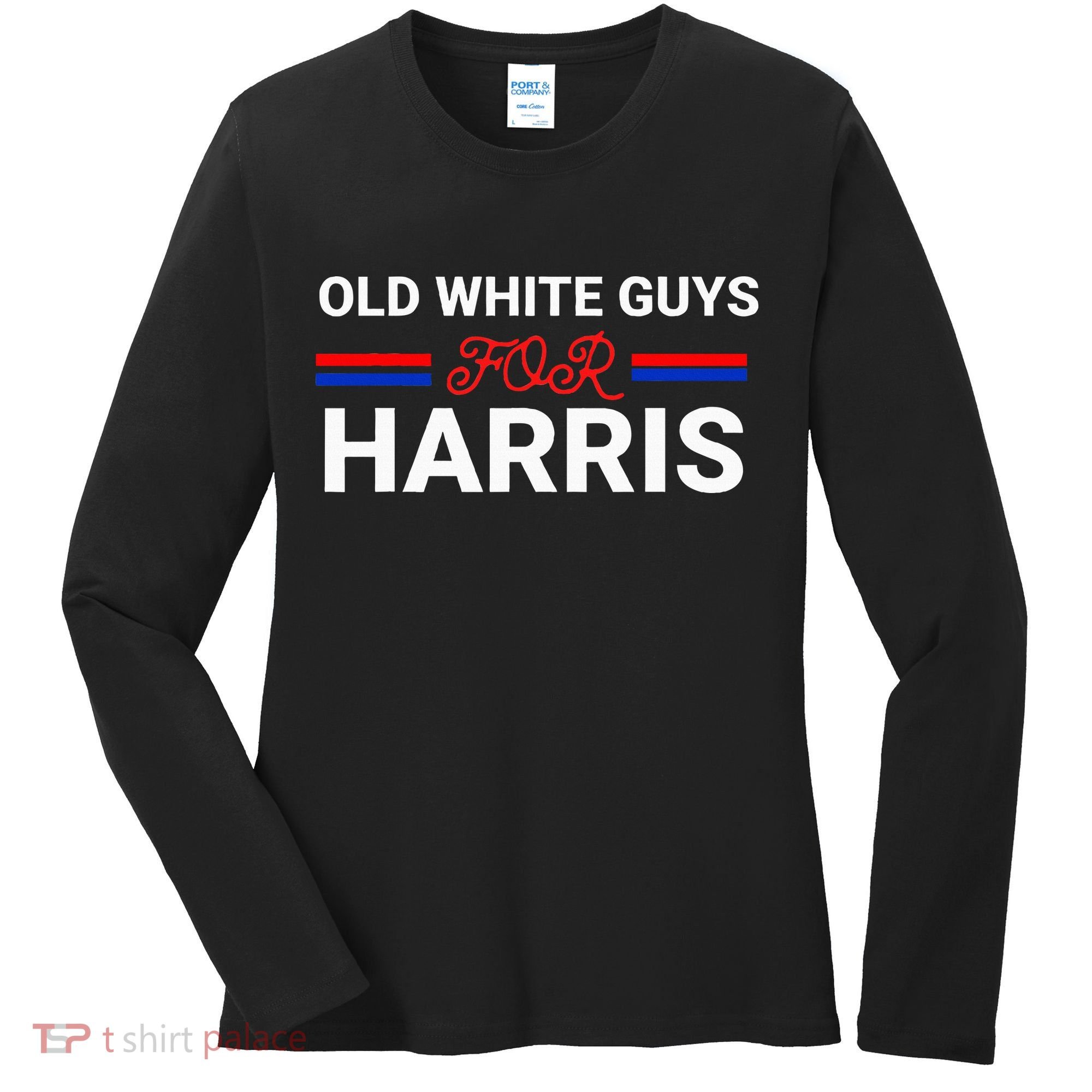 Old White Guys For Harris Kamala Women's Long Sleeve Shirt