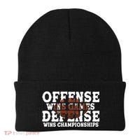 Offense Wins Games Defense Wins Championships Beanie thumb 0