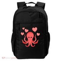 Octopus With Heart Balloons Valentines Day Octopus Backpack thumb 0