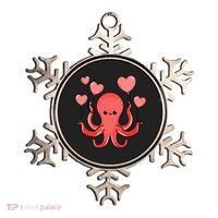Octopus With Heart Balloons Valentines Day Octopus Ornament thumb 0