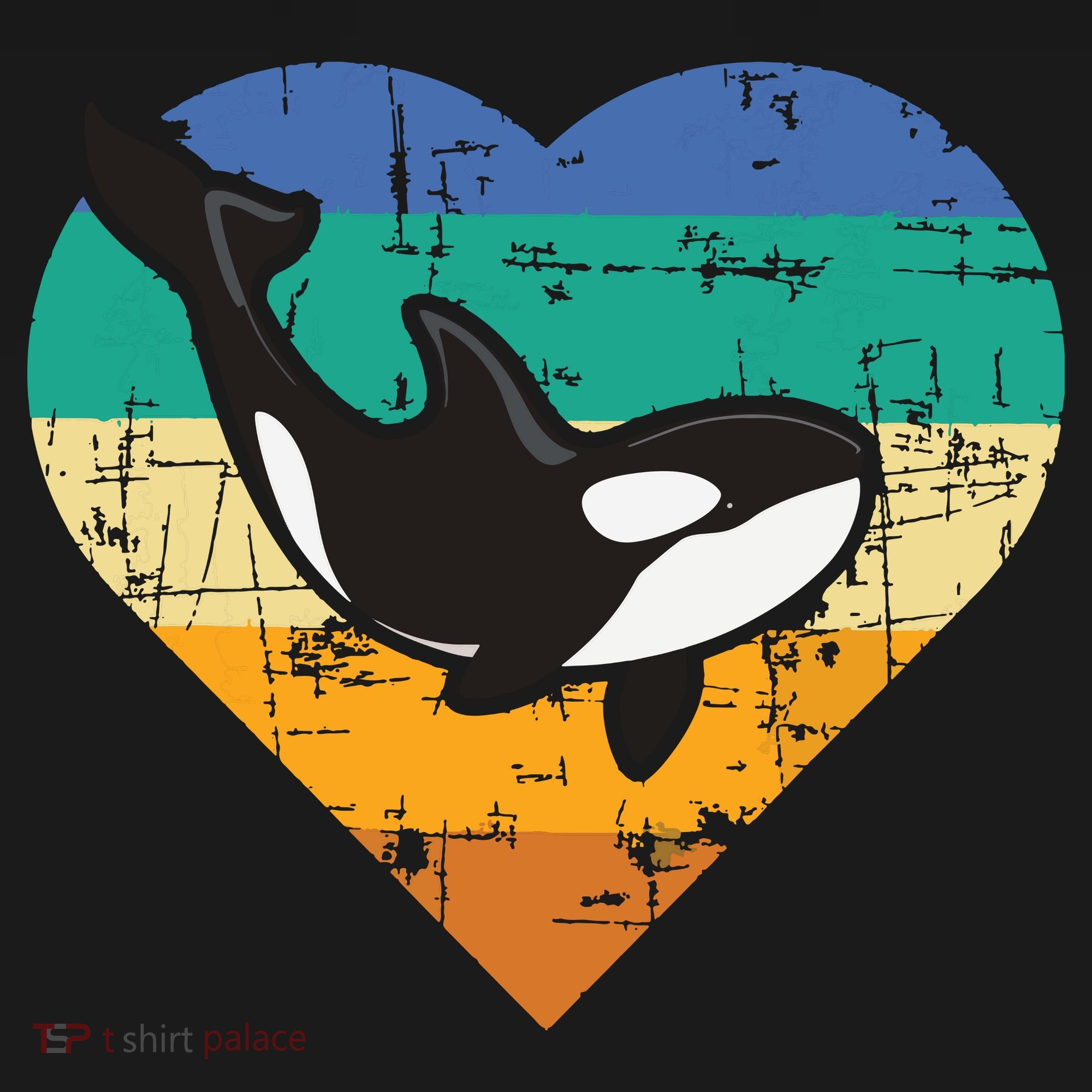 Orca Whale Heart Whale Lover Marine Biologist Whales Hoodie