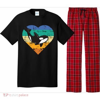 Orca Whale Heart Whale Lover Marine Biologist Whales Pajama Set