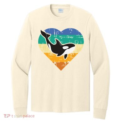 Orca Whale Heart Whale Lover Marine Biologist Whales Long Sleeve Shirt