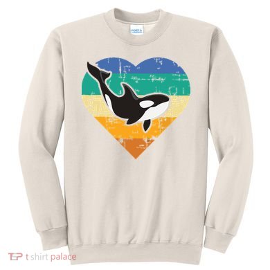 Orca Whale Heart Whale Lover Marine Biologist Whales Sweatshirt