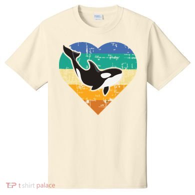 Orca Whale Heart Whale Lover Marine Biologist Whales T-Shirt