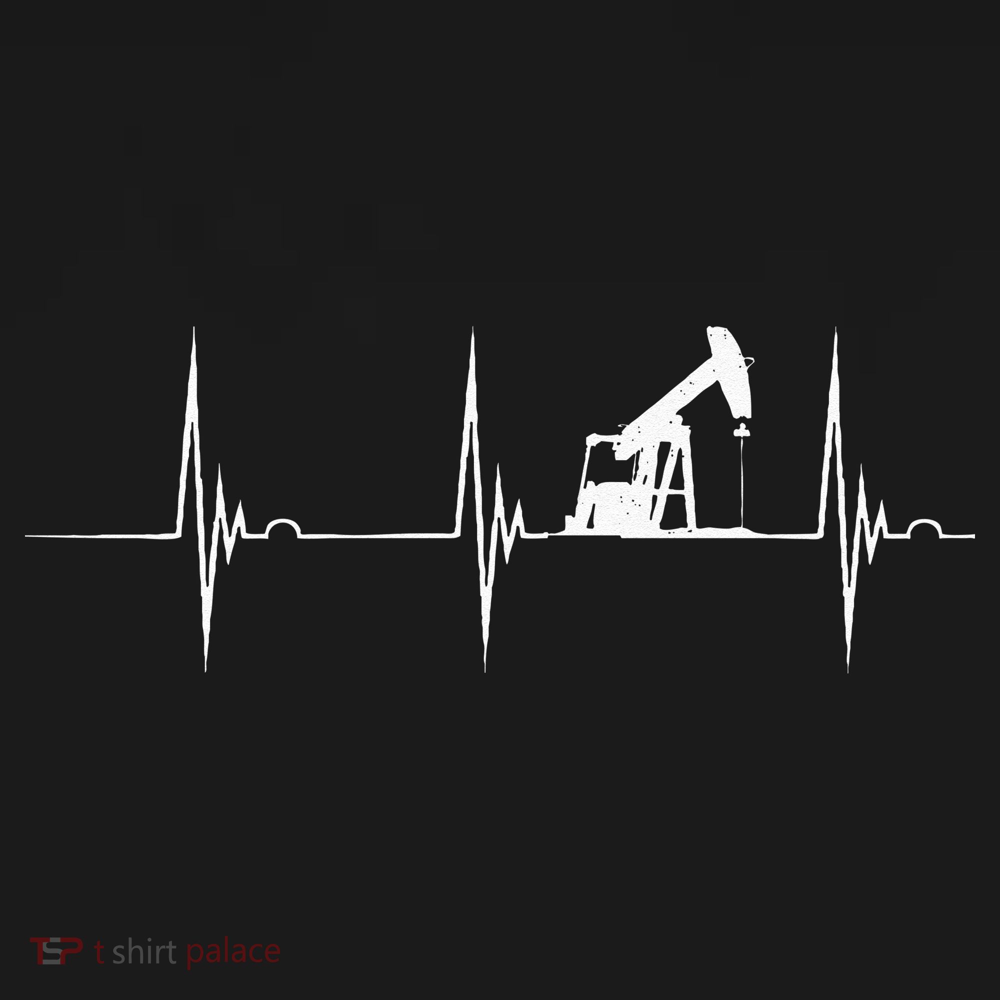 Oilfield Worker Heartbeat EKG Pulse Oil Rig American Gas Sweatshirt