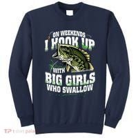 On Weekends I Hook Up With Big Girl Who Swallow Fishing Sweatshirt thumb 0