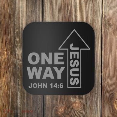 One Way Jesus Christian Coaster
