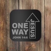 One Way Jesus Christian Coaster thumb 0