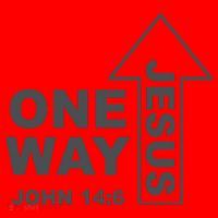 One Way Jesus Christian Santa Hat thumb 1