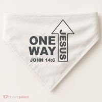 One Way Jesus Christian USA-Made Doggie Bandana thumb 0