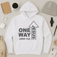 One Way Jesus Christian Hoodie thumb 3