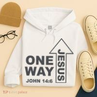 One Way Jesus Christian Hoodie thumb 4