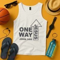 One Way Jesus Christian Tank Top thumb 4