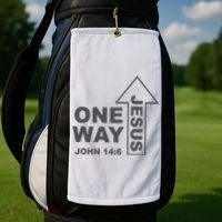 One Way Jesus Christian Golf Towel thumb 2