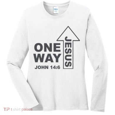 One Way Jesus Christian Women's Long Sleeve Shirt