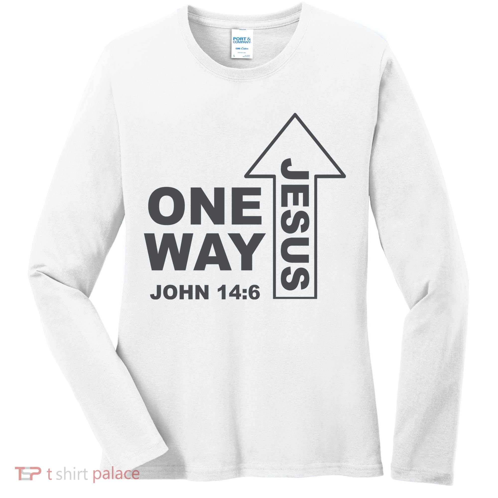 One Way Jesus Christian Women's Long Sleeve Shirt