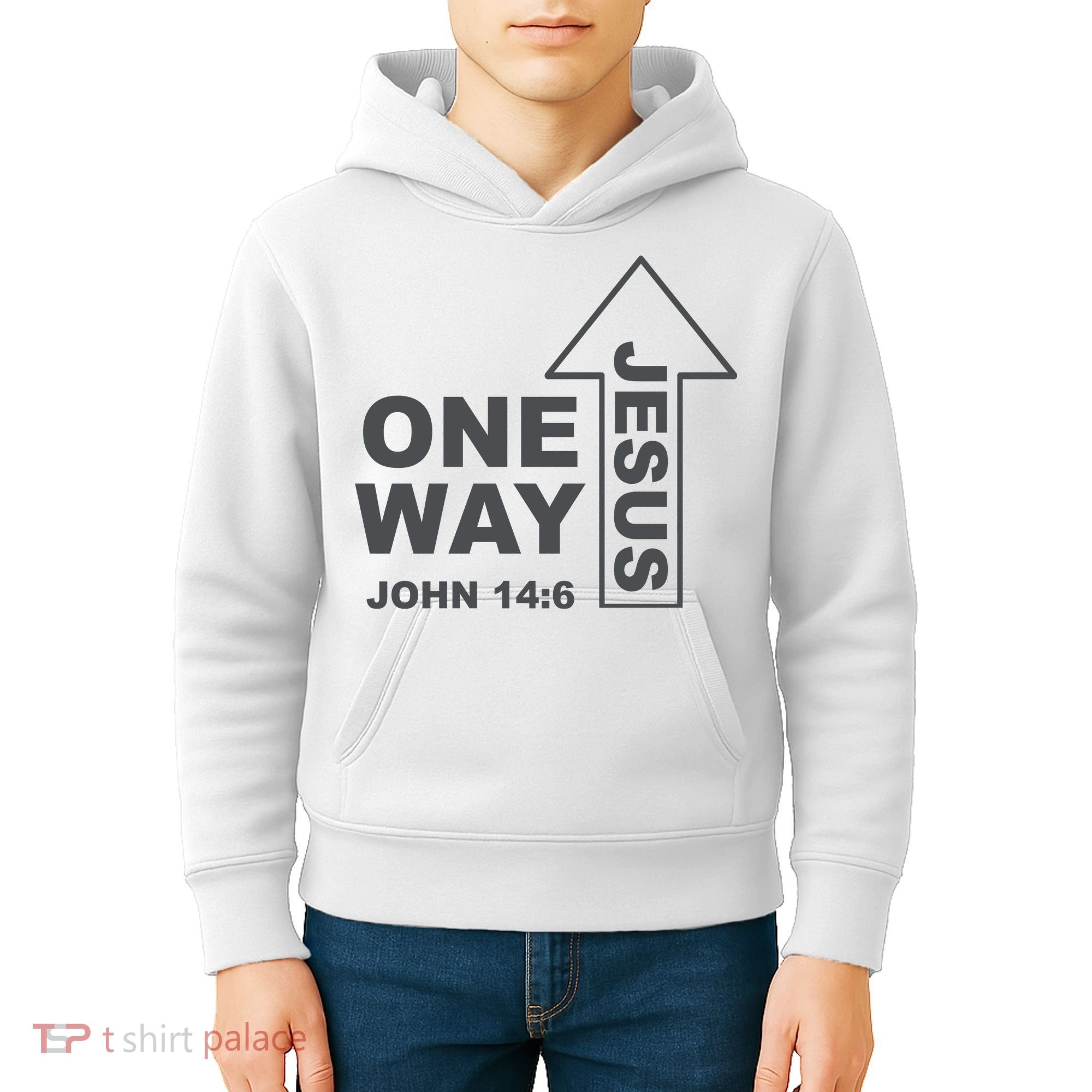 One Way Jesus Christian Kids Hoodie