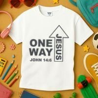One Way Jesus Christian Kids T-Shirt thumb 3