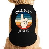 One Way Jesus People Christian Revolution Finger Up Retro Doggie Tank thumb 0
