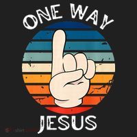 One Way Jesus People Christian Revolution Finger Up Retro Beanie thumb 2
